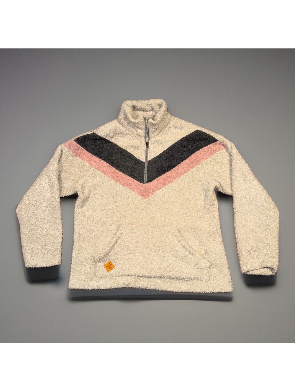⚪ Simply Southern Collection Sherpa 1/4 Zip Pullover Kangaroo Pocket Wmn's Sz L